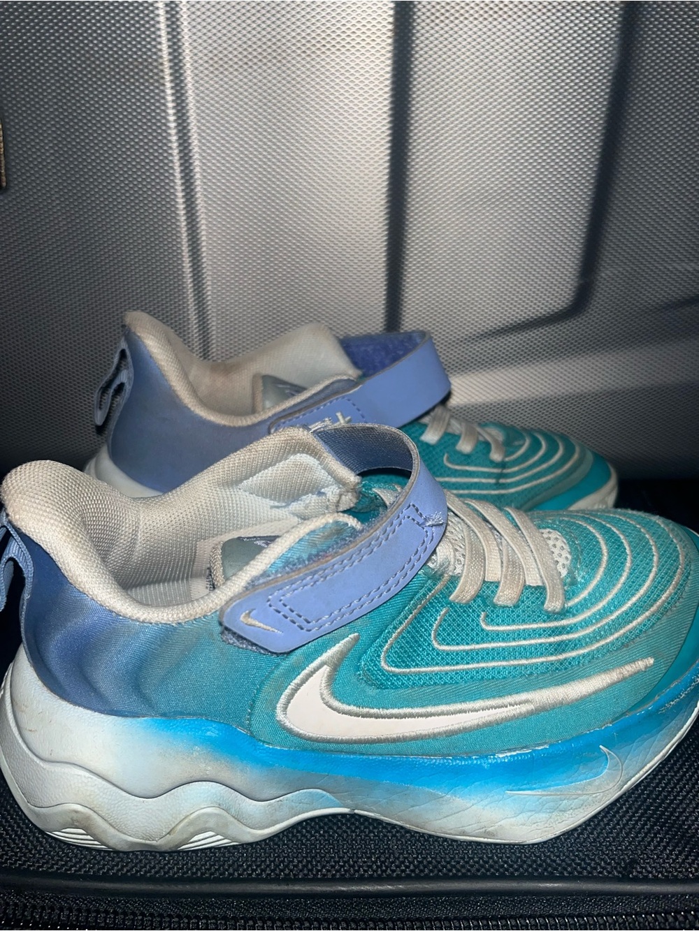 Nike Kids' Teal & Light Blue Slip-On Sneakers